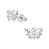 Cercei din argint fluture DiAmanti DIA30430